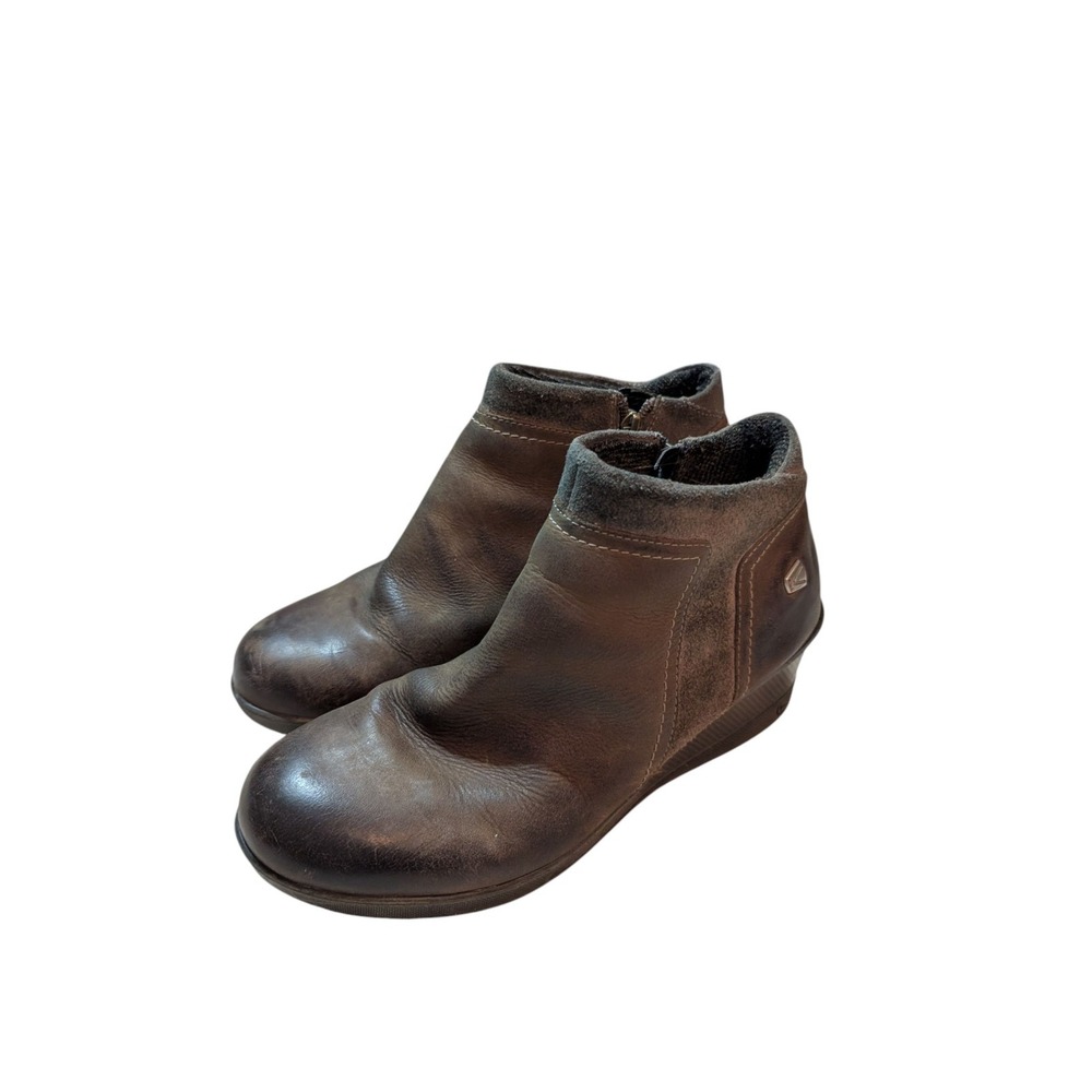 Keen Boots Womens 10 Ankle Chukka Booties‎ 1015112 Casual Brown Leather Pull On